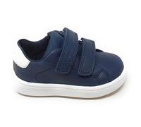 Geox Minicub B656TA Blauer Schuh für Kinder mit doppeltem Klettverschluss, herausnehmbare Einlegesohle aus Leder, ergonomisch und gedämpft, marineblau, 25 EU
