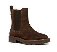 Stiefelette GEOX "Geox Stiefelette Veloursleder/Textil", Damen, Gr. 40, braun (dunkelbraun), Textil, Veloursleder, Schuhe Stiefelette (70898411-40) dunkelbraun