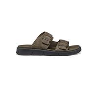 Pantolette GEOX "U XAND 2S", Herren, Gr. 43, grün (khakigrün), Nubukleder, casual, Schuhe (20212163-43) khakigrün