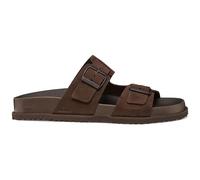 Pantolette GEOX "Geox Pantoletten Leder", Herren, Gr. 40, dunkelbraun, Leder, Schuhe Pantolette (60656258-40) dunkelbraun