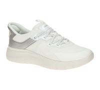 Geox Damen D PLUMMERY Plus B Sneaker, White/Silver, 39 EU