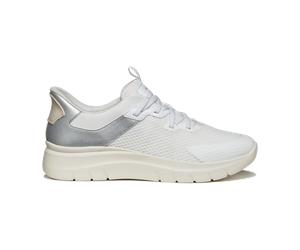 Geox Plummery Schuhe Slipper weiß silber Damen FASTin D670JB für Damen, weiß, Größe 37 EU