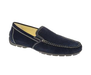 Geox Respira Moner V Mokassin Slipper in dunkelblau Velour - Größe 41