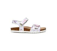 Sandale GEOX "J ADRIEL GIRL", Kinder, Gr. 24, weiß, lila bedruckt, Synthetik, bedruckt, modisch, Schuhe, Mädchen Sandale, Sommerschuh mit Fußbett (73693945-24) weiß, lila bedruckt