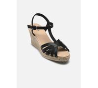 Geox Damen D GELSA A Wedge Sandal, Black, 39 EU