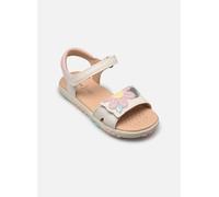Geox J Haiti Girl Sandal, White/Pink, 34 EU