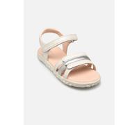 Geox J Haiti Girl Sandal, White/Silver, 30 EU