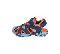 GEOX Lederimitat/Mesh Sandalen, blau, 32 Blau/ Orange