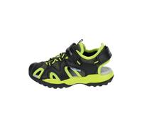 Geox Sandalen Lederimitat/Mesh Schwarz/Lime - 32