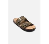 Pantolette GEOX "Geox Pantoletten Nubukleder", Herren, Gr. 40, military, Nubukleder, Schuhe Pantolette (35830154-40) military