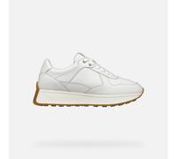 Sneaker GEOX "D AMABEL A" Gr. 41, weiß Damen Schuhe Sneaker Keilabsatz, Freizeitschuh, Halbschuh, Schnürschuh im Monochrome-Look (85537419-41) weiß