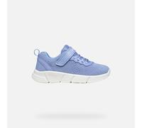 Sneaker GEOX "J ARIL GIRL", Damen, Gr. 25, hellblau, Lederimitat, Textil, Schuhe Sneaker, Slipper mit Klettverschluss, Größenschablone zum Download (74774005-25) hellblau