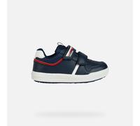 Geox J Arzach Boy Sneaker, Navy/RED, 28 EU