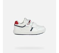 Geox J Arzach Boy Sneaker, White/Navy, 31 EU