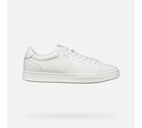 Sneaker GEOX "Geox Sneaker Leder", Herren, Gr. 43, weiß, Leder, Schuhe Sneaker (37266616-43) weiß