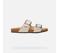Geox Damen D BRIONIA R I Flat Sandal, Papyrus, 40 EU