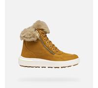 Schnürstiefelette GEOX "Geox Stiefelette Leder/Textil", Damen, Gr. 36, braun, Leder, Textil, Schuhe (33728860-36) braun