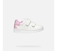 Geox Jungen Mädchen B ECLYPER Girl A Sneaker, White/Pink, 27 EU