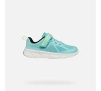 Barfußschuh GEOX "J FOOT-RUN GIRL", Jungen, Gr. 33, mintgrün, Lederimitat, Textil, Mesh, Schuhe Barfußschuh, Halbschuh mit Klettverschluss, Größenschablone zum Download (23883821-33) mintgrün