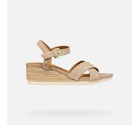 Geox Damen D Ischia Corda B Wedge Sandal, Dk Skin, 36.5 EU