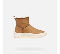 Geox Stiefelette Laquinny A (Veloursleder, warmes Innenfutter) hellbraun Mädchen, Größe Euro (US) 38 (5,5)