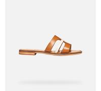 GEOX Schuhe Maddalusia C Dame Tabak/off-white 36