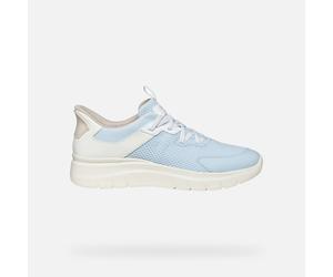 GEOX Schuhe Plummery Plus Dame Helles Azurblau/weiß 35