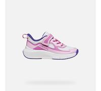 Sneaker GEOX "J PRO-RAN GIRL", Mädchen, Gr. 35, pink, weiß, Synthetik, Textil, Mesh, kontrastfarbene Details, Schuhe Sneaker, Slipper mit Klettverschluss, Größenschablone zum Download (21041843-35) pi