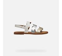 GEOX Schuhe Sandal Karly Mädchen Weiß/silber 34