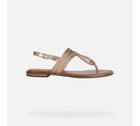 Geox Damen D Sozy Plus E Flat Sandal, DK Gold, 36.5 EU