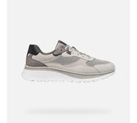 Sneaker GEOX "Geox Sneaker Lederimitat/Textil", Herren, Gr. 46, hellgrau, Lederimitat, Textil, Schuhe Sneaker (81099006-46) hellgrau