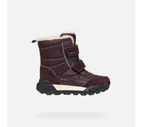 Snowboots GEOX "Geox Stiefel Leder/Textil", Mädchen, Gr. 31, burgundy, Leder, Textil, Schuhe (64120125-31) burgundy