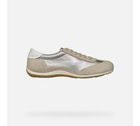 Geox Damen D Vega A Sneaker, LT Taupe/LT Gold, 35 EU