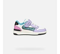 Geox J WASHIBA Girl A Sneaker, Lilac/Turquoise, 35 EU