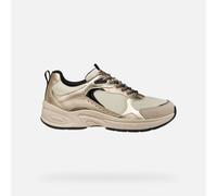 GEOX Schuhe Zarvia Dame Off-white/hellgold 40