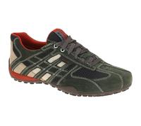 Geox Herren U Snake K Sneaker, Dk Grey Off White, 39 EU