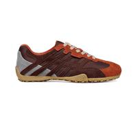 Sneaker GEOX "Geox Sneaker Veloursleder", Herren, Gr. 44, rot, Veloursleder, Schuhe Sneaker (87104456-44) rot