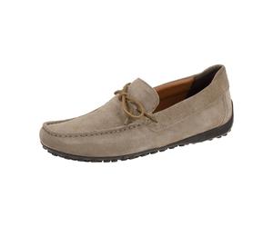 Geox Snake Mokassin Schuhe dunkel-grau Schleife U3507D für Herren, grau, Größe 40 EU