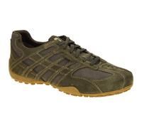 Schnürschuh GEOX "U SNAKE ORIGINAL", Herren, Gr. 41, grün (khakigrün), Textil, Veloursleder, Schuhe, Schnürschuh, Freizeitschuh mit Geox Spezial Membrane (84580044-41) khakigrün