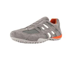 Geox Snake Slipper Schuhe grau orange weiß U4207L für Herren, grau, Größe 48 EU