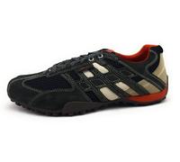 Geox Herren U Snake K Sneaker, Dk Grey Off White, 41 EU