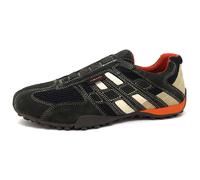 Geox Herren Uomo Snake L Sneakers,Schwarz,44 EU