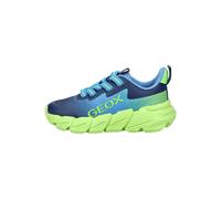 Geox J FLEXYPER Fast Boy Sneaker, LT Blue/Lime, 33 EU