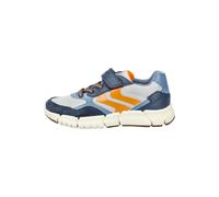 Sneaker GEOX "Geox Sneaker Lederimitat/Textil", Damen, Gr. 33, grau, navy, Lederimitat, Textil, Schuhe Sneaker (47642611-33) grau, navy