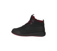 Geox Sneaker Nubukleder/Textil Schwarz/Rot - 33