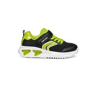 Geox J Assister Boy Sneaker, Black/Lime, 29 EU