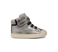 Geox Jungen Mädchen B GISLI Girl Sneaker, DK Silver/Black, 26 EU