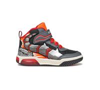 Sneaker GEOX "J INEK BOY C - Blinkschuh" Gr. 32, bunt (dunkelgrau, orange) Kinder Schuhe (99985061-32) dunkelgrau, orange