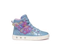 Geox J Skylin Girl Sneaker, LT AVIO/Multicolor, 28 EU