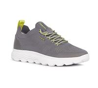 Sneaker GEOX "Geox Sneaker Lederimitat/Textil", Herren, Gr. 47, grau (dunkelgrau), Lederimitat, Textil, Schuhe Sneaker (11643867-47) dunkelgrau